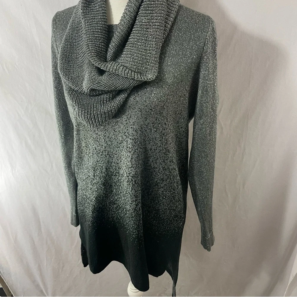 Apt. 9 ombré metallic sweater tunic top